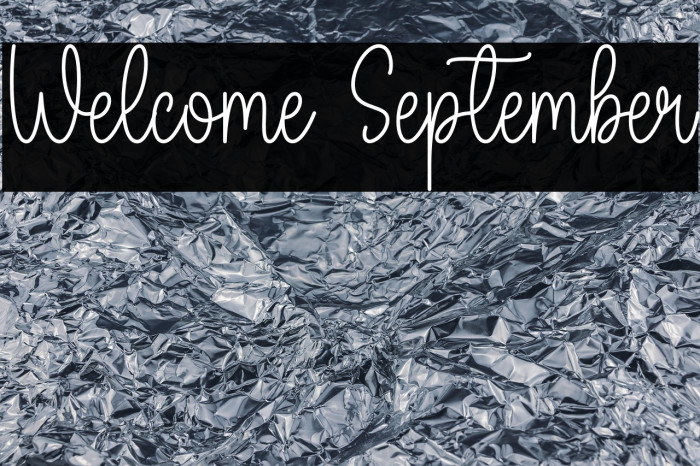 Welcome September Example 3