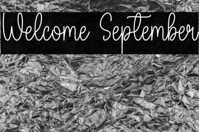 Welcome September フォント examples