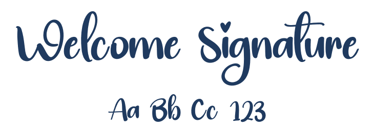 Welcome Signature Font Preview