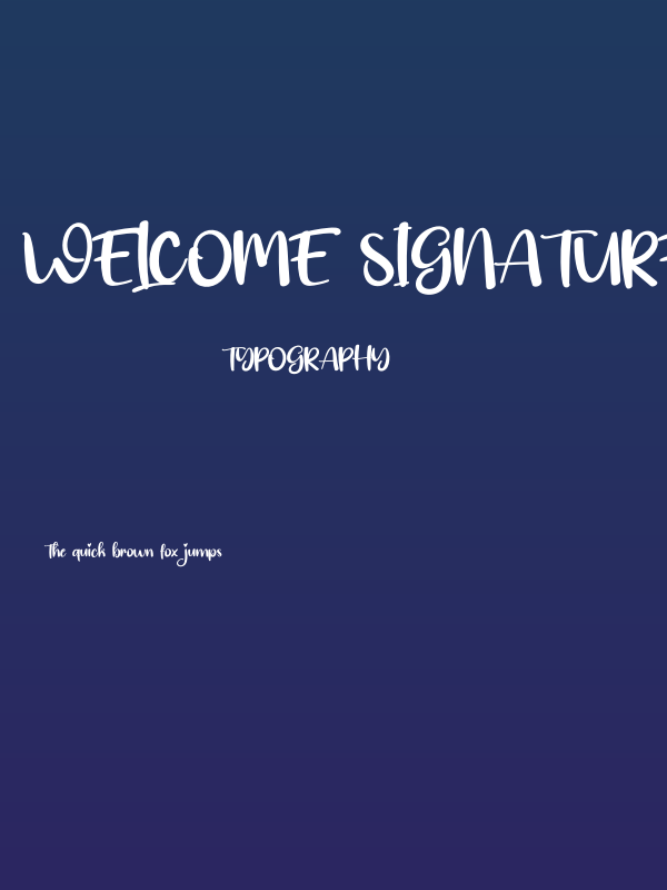 Welcome Signature Poster