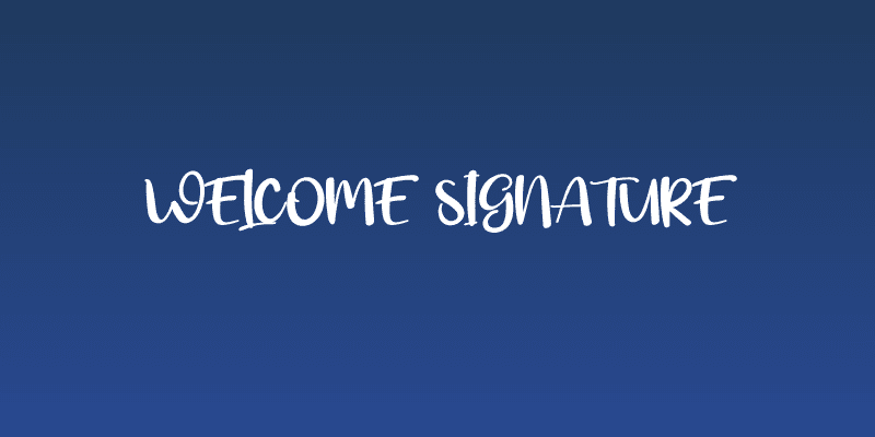 Welcome Signature Social Header