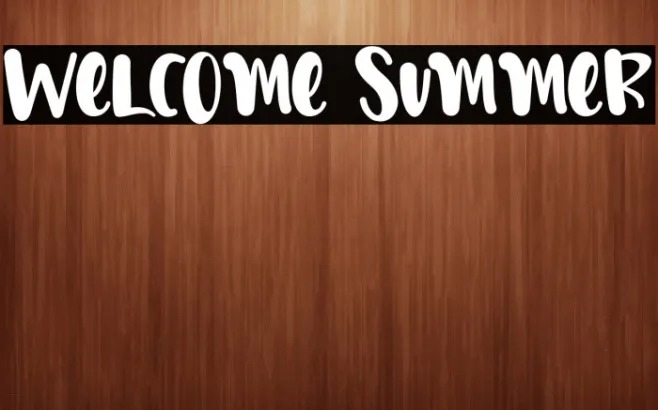 Welcome Summer Example 1