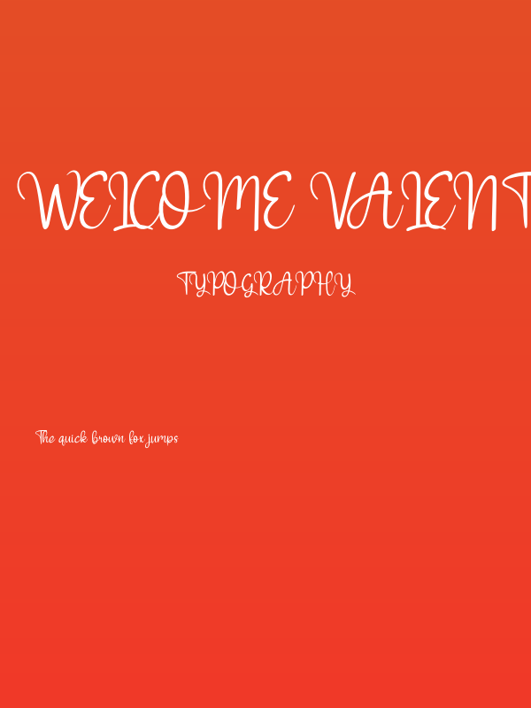 Welcome Valentine Poster
