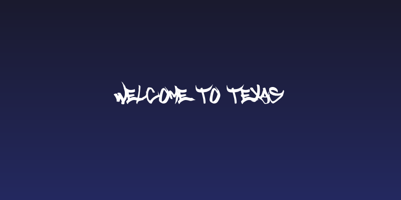 Welcome to Texas Social Header
