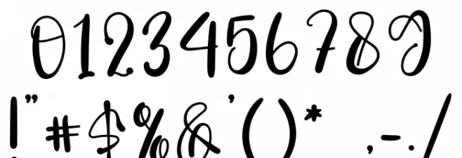 Welcome Font OTHER CHARS