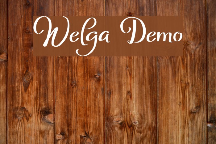 Welga Demo Font examples
