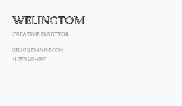 Welingtom Business Card
