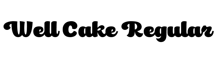 Well Cake Regular  Free Fonts Download