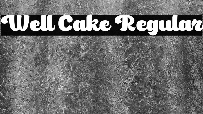 Well Cake Regular Example 3