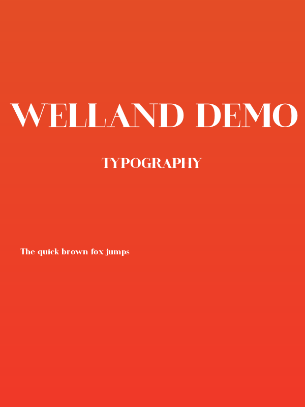 Welland Demo Poster