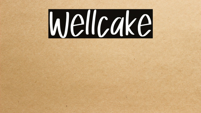 Wellcake Example 1