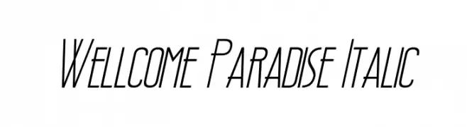 Wellcome Paradise Italic  免费字体下载