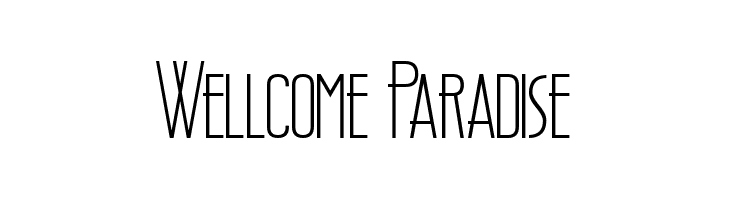 Wellcome Paradise  Frei Schriftart Herunterladen