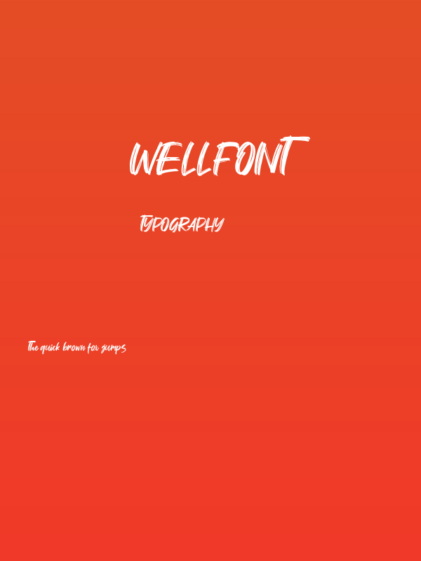 Wellfont Poster