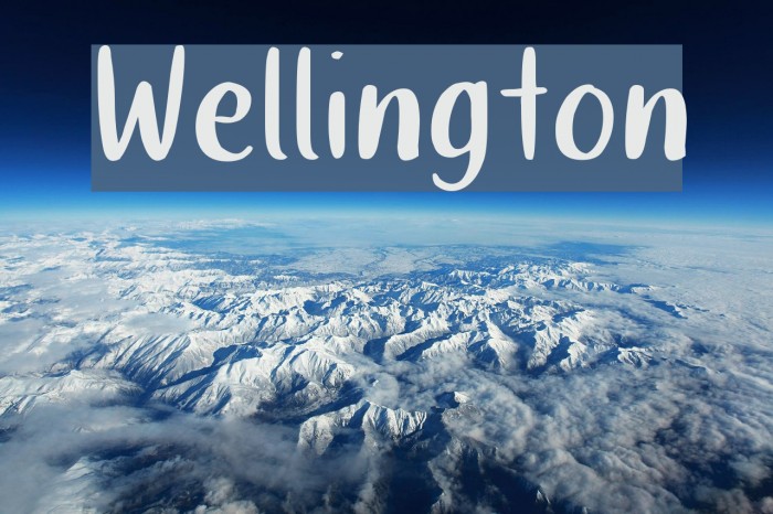Wellington Font examples