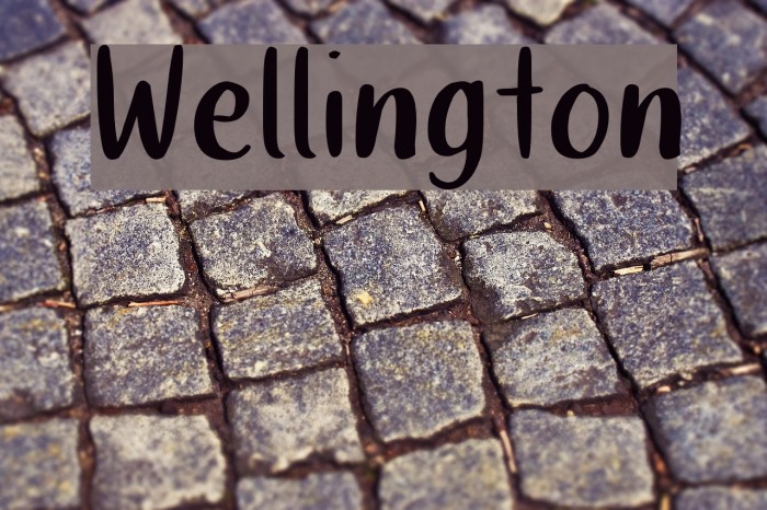 Wellington Font examples