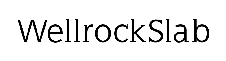 WellrockSlab Font