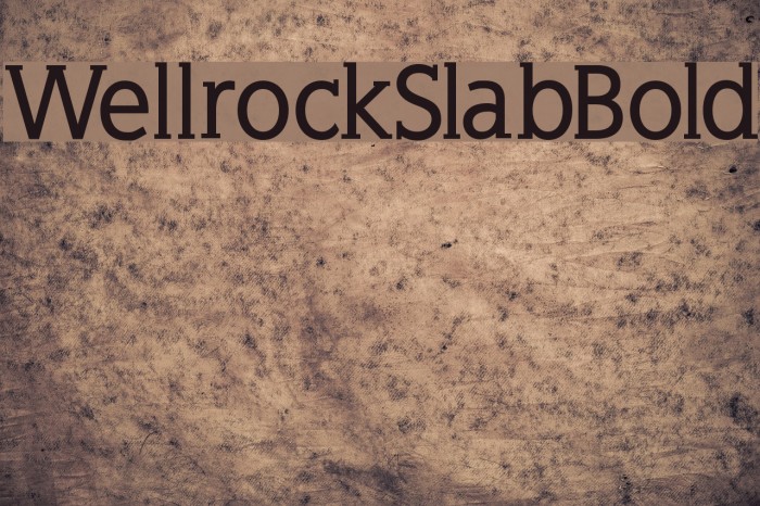 WellrockSlabBold Font examples