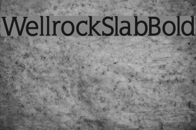 WellrockSlabBold フォント examples