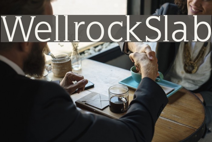 WellrockSlab Font examples