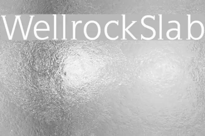 WellrockSlab Schriftart examples