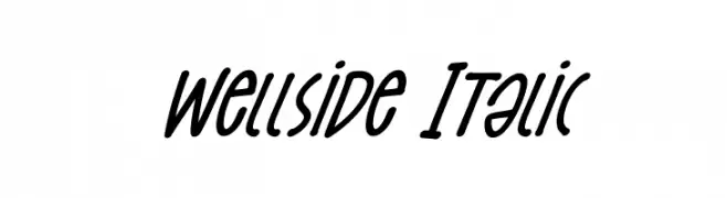 Wellside Italic  font caratteri gratis