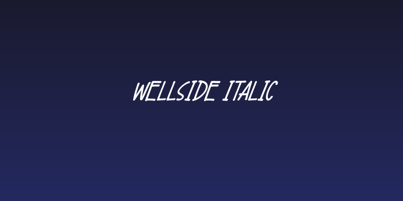 Wellside Italic Social Header