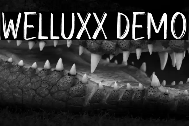 Welluxx Demo Font examples