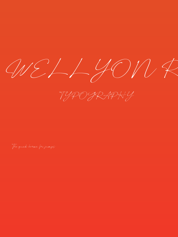 Wellyon Regular Poster