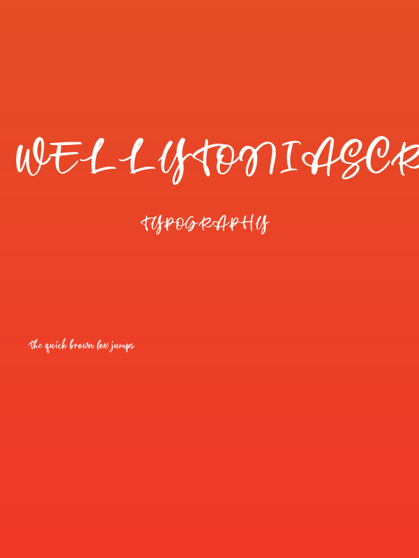 WellytoniaScriptDEMO Poster