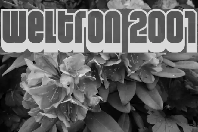 Weltron 2001 Font examples