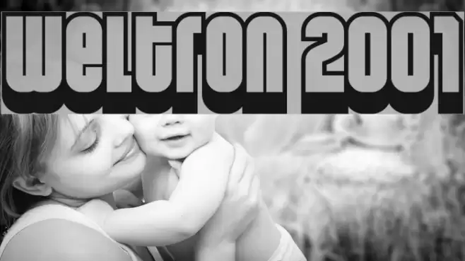 Weltron 2001 Font examples