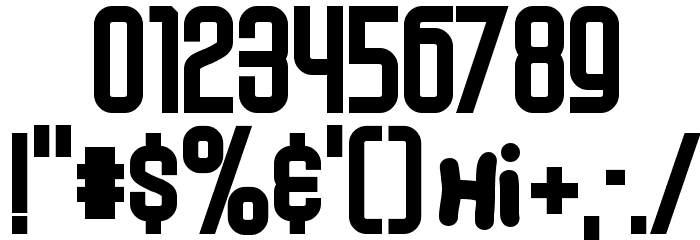 Weltron Power Font OTHER CHARS