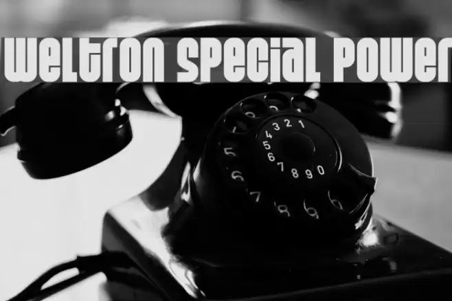 Weltron Special Power Font examples