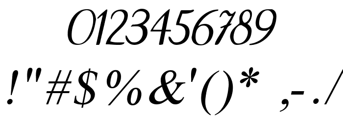 Wenceslas-Oblique Font OTHER CHARS