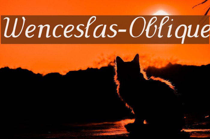Wenceslas-Oblique Font examples
