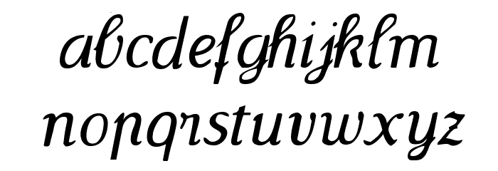 Wenceslas-Oblique Font LOWERCASE