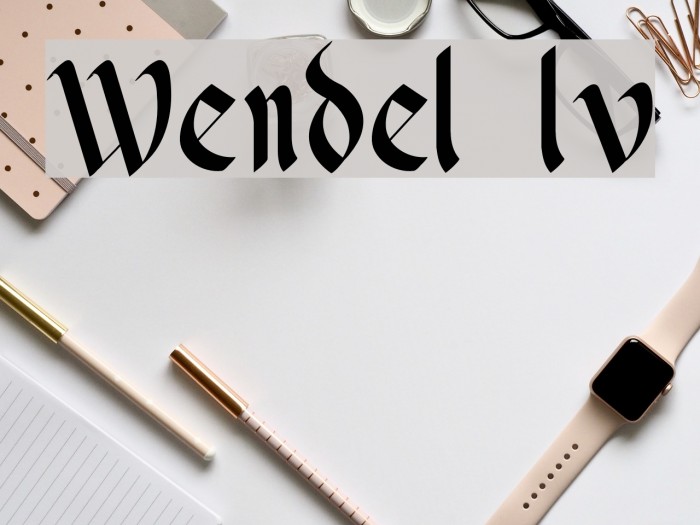 Wendel lv1 Example 2