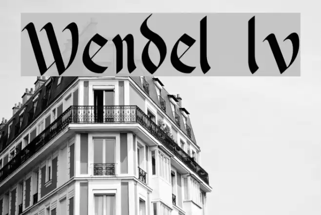 Wendel lv1 Font examples