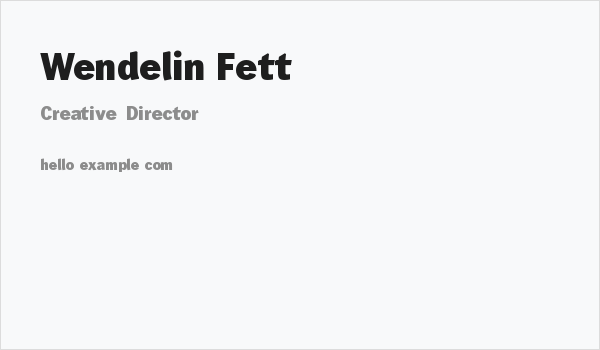 Wendelin-Fett Business Card