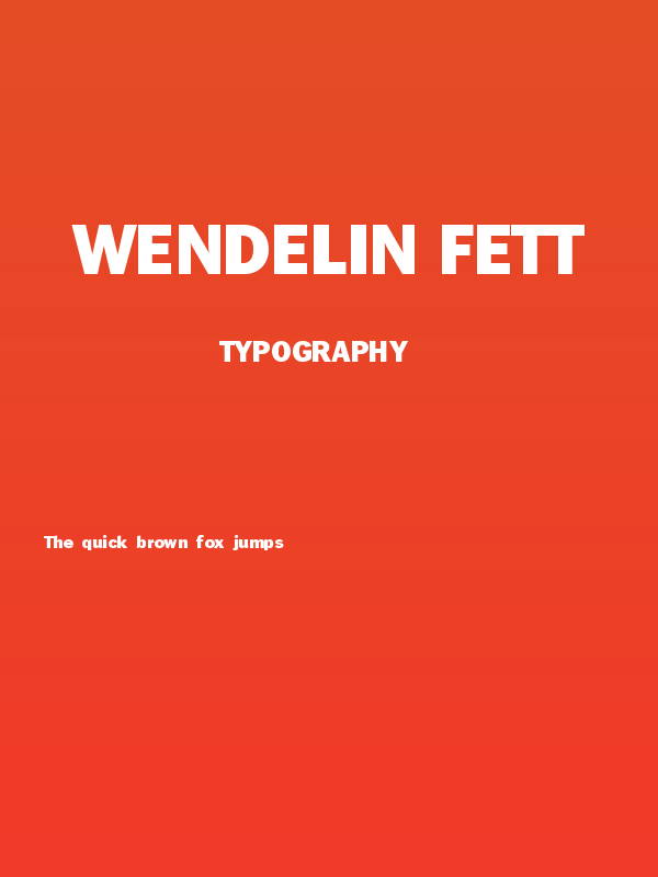 Wendelin-Fett Poster