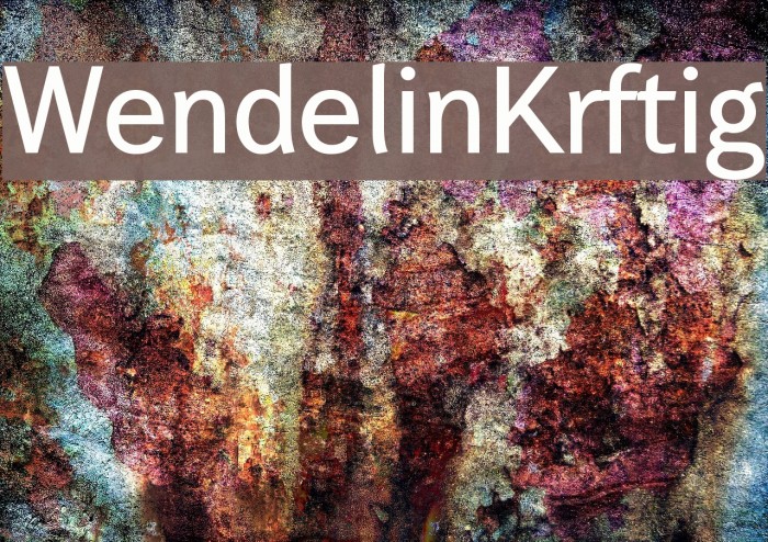Wendelin-Krftig フォント examples