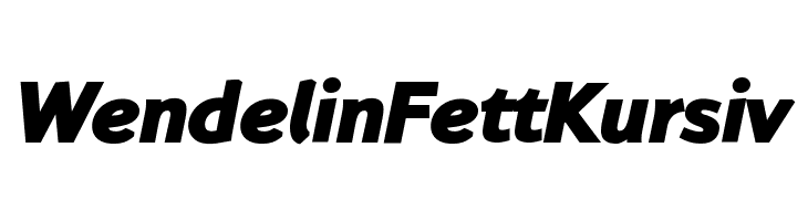 WendelinFettKursiv Font
