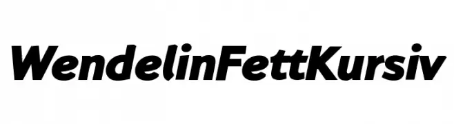WendelinFettKursiv  Free Fonts Download
