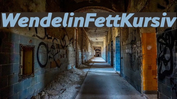 WendelinFettKursiv Font examples