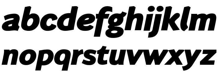 WendelinFettKursiv Font LOWERCASE