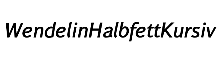 WendelinHalbfettKursiv Font