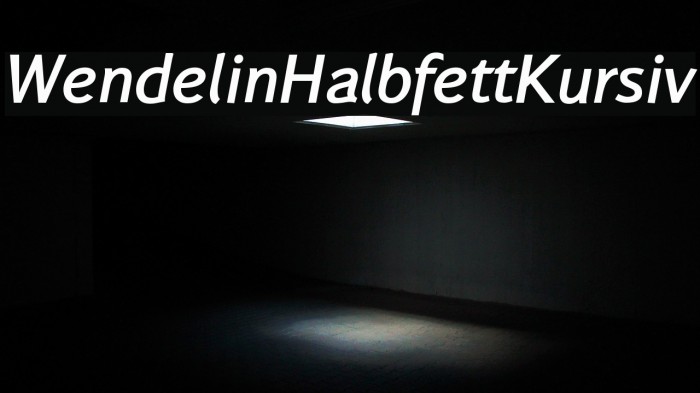 WendelinHalbfettKursiv フォント examples