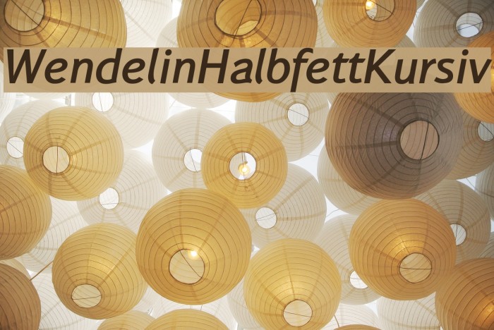 WendelinHalbfettKursiv フォント examples