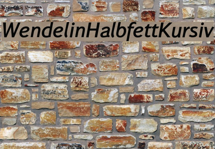 WendelinHalbfettKursiv フォント examples